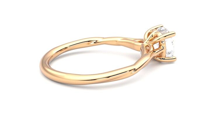 Taylor & Hart Mariposa Cushion Engagement Ring 360 degree image 11