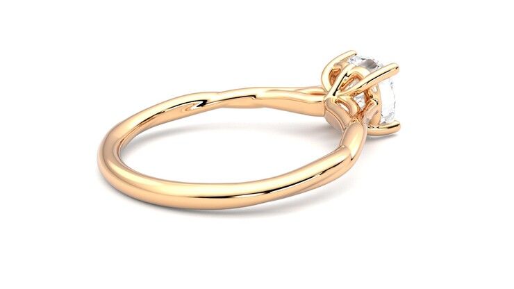 Taylor & Hart Mariposa Cushion Engagement Ring 360 degree image 12
