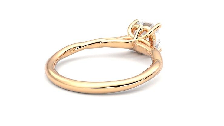 Taylor & Hart Mariposa Cushion Engagement Ring 360 degree image 13
