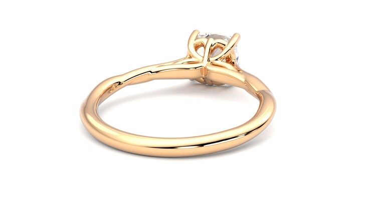 Taylor & Hart Mariposa Cushion Engagement Ring 360 degree image 14