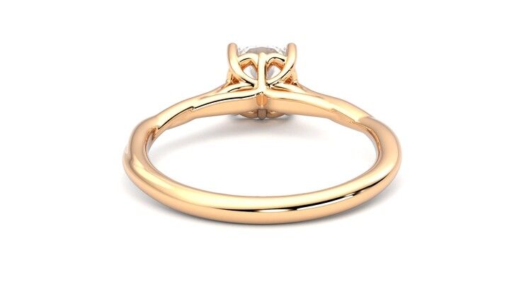 Taylor & Hart Mariposa Cushion Engagement Ring 360 degree image 15