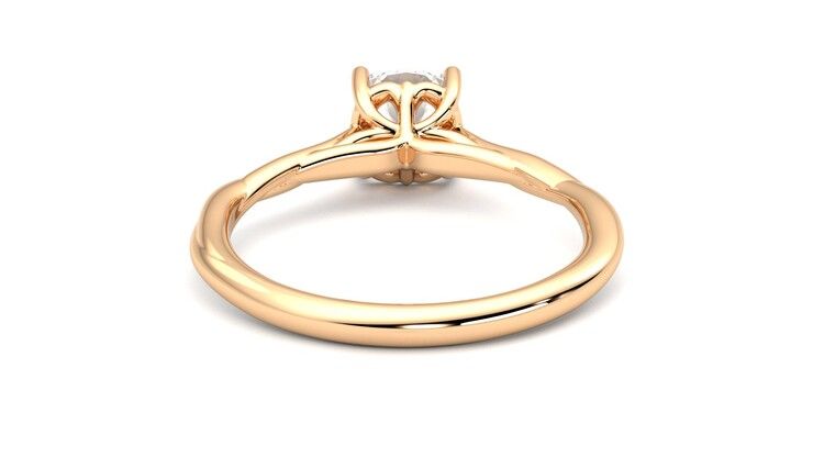 Taylor & Hart Mariposa Cushion Engagement Ring 360 degree image 15