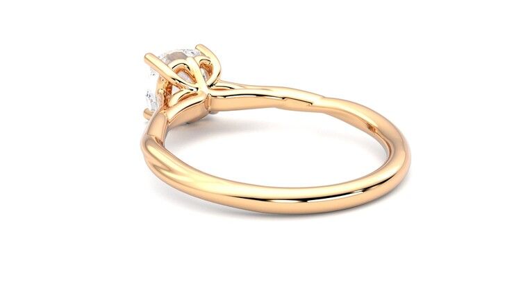 Taylor & Hart Mariposa Cushion Engagement Ring 360 degree image 17
