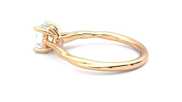 Taylor & Hart Mariposa Cushion Engagement Ring 360 degree image 19