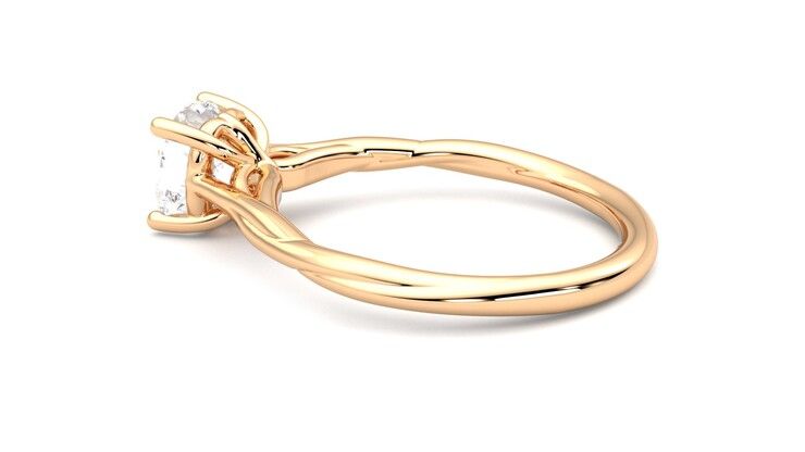 Taylor & Hart Mariposa Cushion Engagement Ring 360 degree image 19