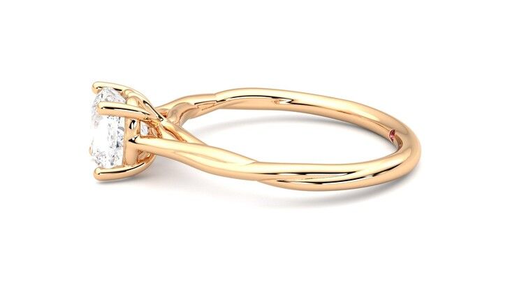 Taylor & Hart Mariposa Cushion Engagement Ring 360 degree image 21