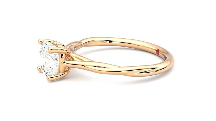 Taylor & Hart Mariposa Cushion Engagement Ring 360 degree image 22