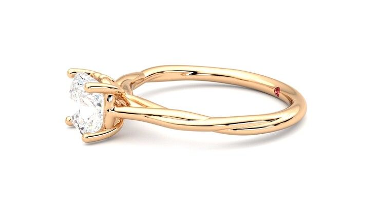 Taylor & Hart Mariposa Cushion Engagement Ring 360 degree image 22