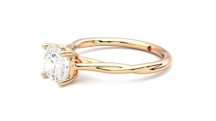 Taylor & Hart Mariposa Cushion Engagement Ring 360 degree image 23