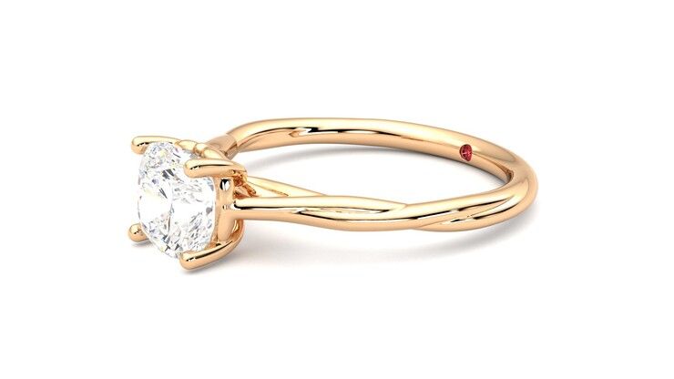 Taylor & Hart Mariposa Cushion Engagement Ring 360 degree image 23