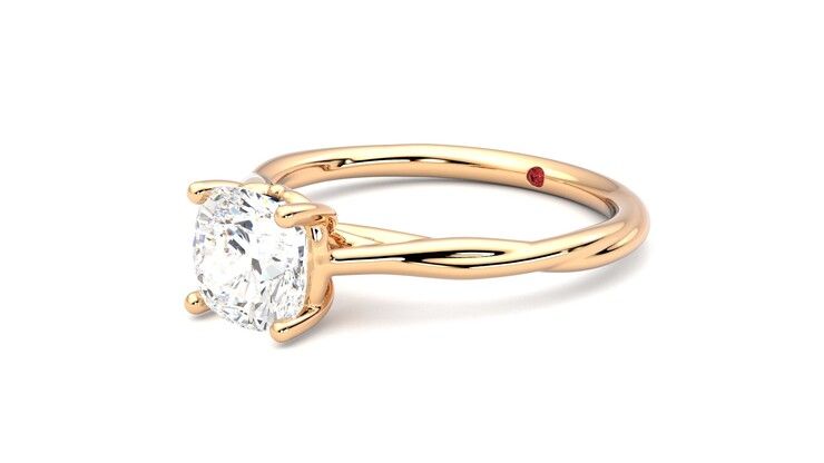 Taylor & Hart Mariposa Cushion Engagement Ring 360 degree image 24