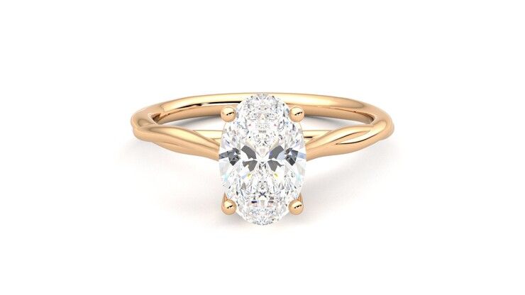 Taylor & Hart Mariposa Oval Engagement Ring 360 degree image 0