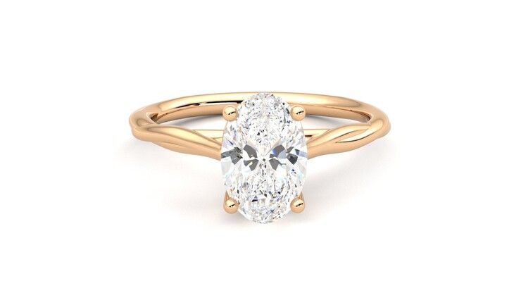 Taylor & Hart Mariposa Oval Engagement Ring 360 degree image 1