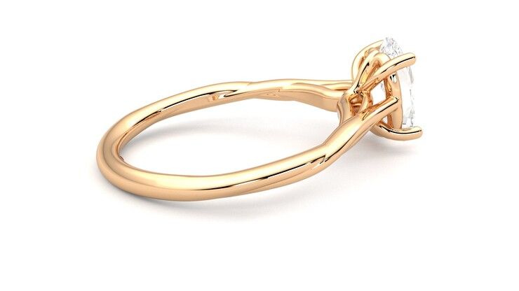 Taylor & Hart Mariposa Oval Engagement Ring 360 degree image 11