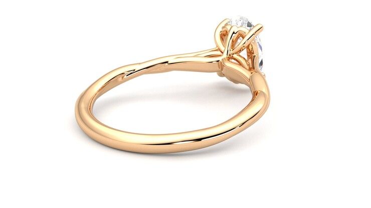 Taylor & Hart Mariposa Oval Engagement Ring 360 degree image 13