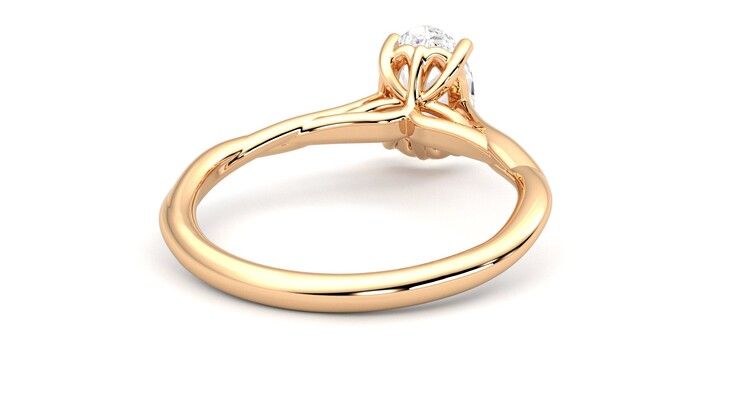 Taylor & Hart Mariposa Oval Engagement Ring 360 degree image 14