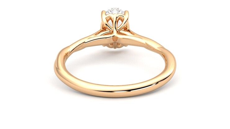 Taylor & Hart Mariposa Oval Engagement Ring 360 degree image 15