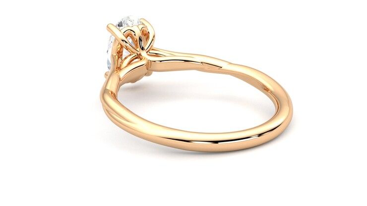 Taylor & Hart Mariposa Oval Engagement Ring 360 degree image 17