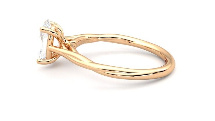 Taylor & Hart Mariposa Oval Engagement Ring 360 degree image 20