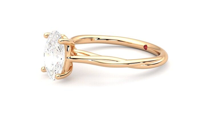 Taylor & Hart Mariposa Oval Engagement Ring 360 degree image 23