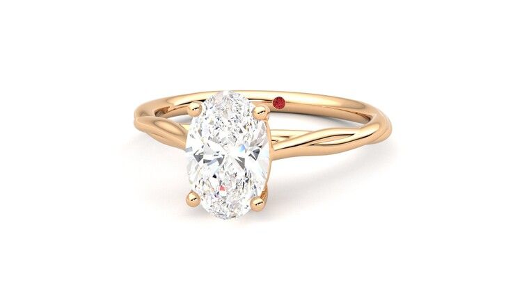Taylor & Hart Mariposa Oval Engagement Ring 360 degree image 27