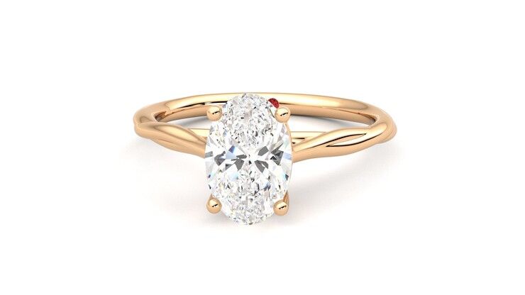 Taylor & Hart Mariposa Oval Engagement Ring 360 degree image 28