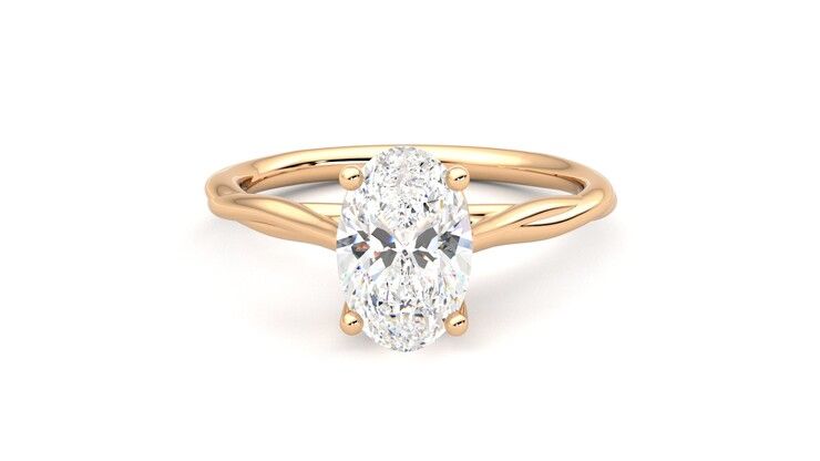 Taylor & Hart Mariposa Oval Engagement Ring 360 degree image 29