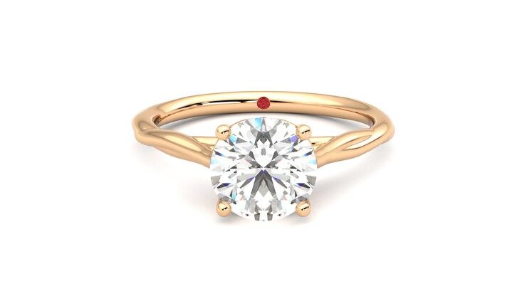 Taylor & Hart Mariposa Round Engagement Ring 360 degree image 0