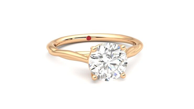 Taylor & Hart Mariposa Round Engagement Ring 360 degree image 3