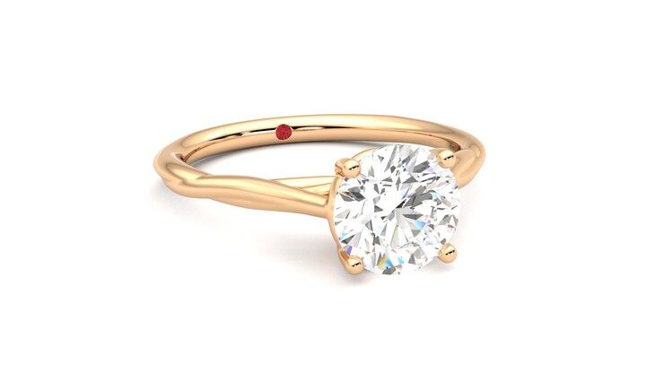 Taylor & Hart Mariposa Round Engagement Ring 360 degree image 4