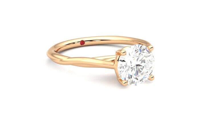 Taylor & Hart Mariposa Round Engagement Ring 360 degree image 5