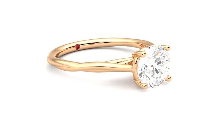 Taylor & Hart Mariposa Round Engagement Ring 360 degree image 6