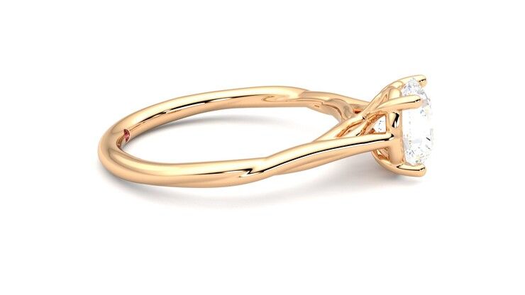 Taylor & Hart Mariposa Round Engagement Ring 360 degree image 9
