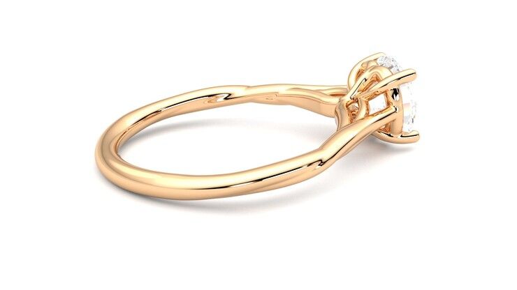 Taylor & Hart Mariposa Round Engagement Ring 360 degree image 11