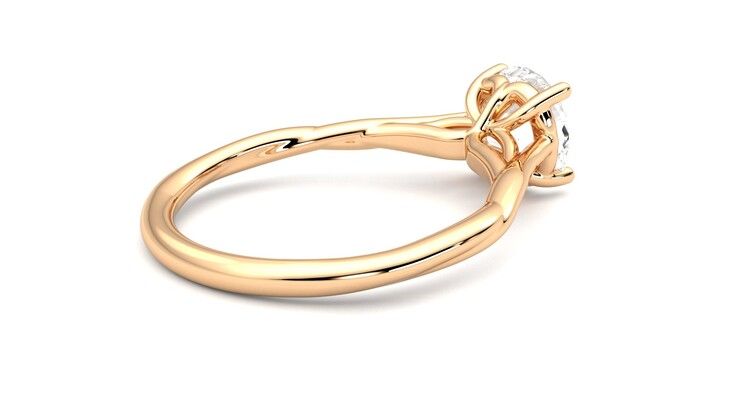 Taylor & Hart Mariposa Round Engagement Ring 360 degree image 12