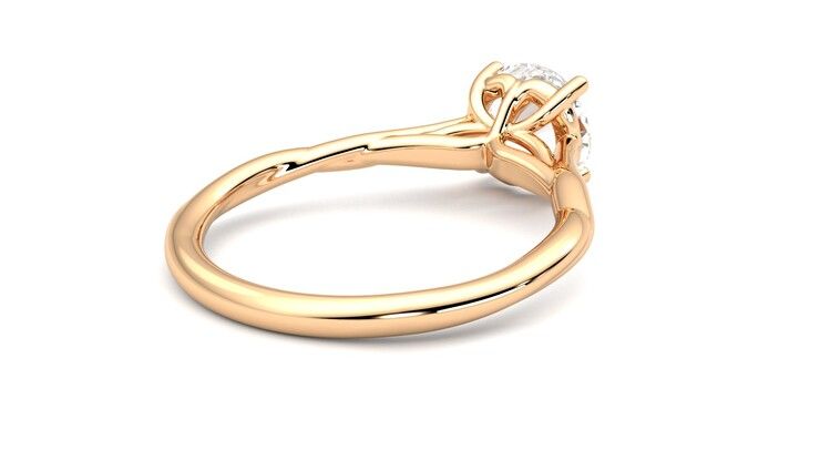 Taylor & Hart Mariposa Round Engagement Ring 360 degree image 13