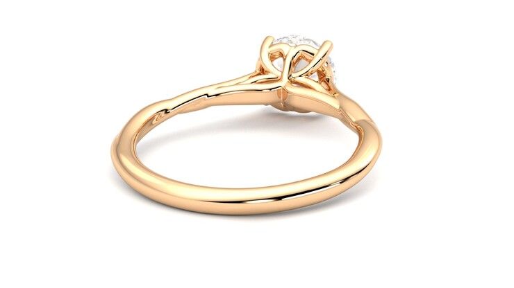 Taylor & Hart Mariposa Round Engagement Ring 360 degree image 14