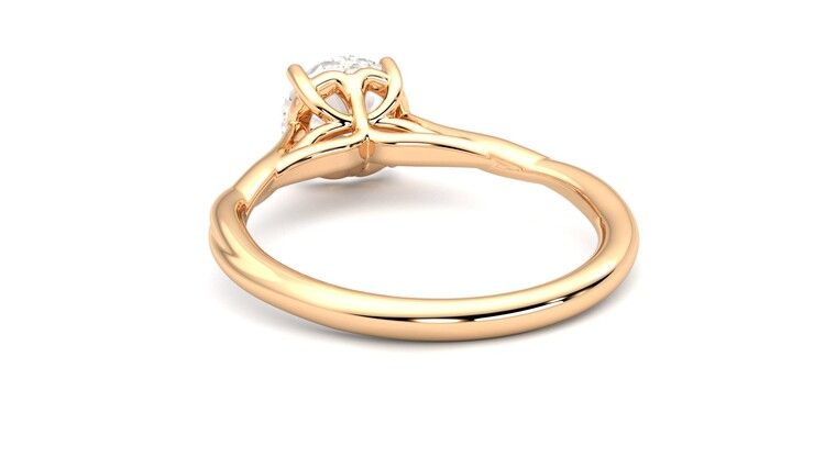 Taylor & Hart Mariposa Round Engagement Ring 360 degree image 16