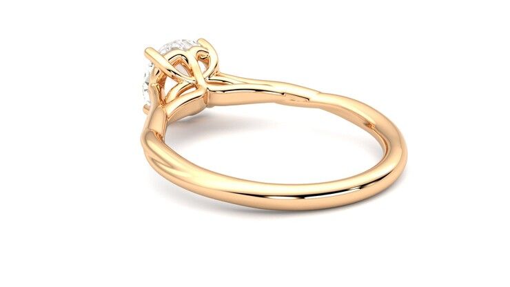 Taylor & Hart Mariposa Round Engagement Ring 360 degree image 17