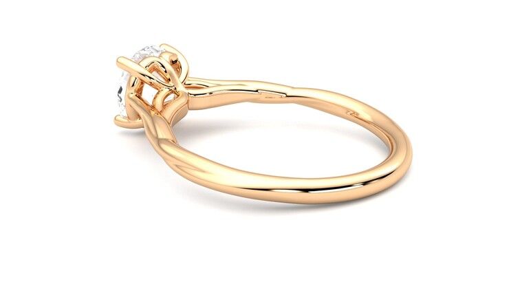 Taylor & Hart Mariposa Round Engagement Ring 360 degree image 18