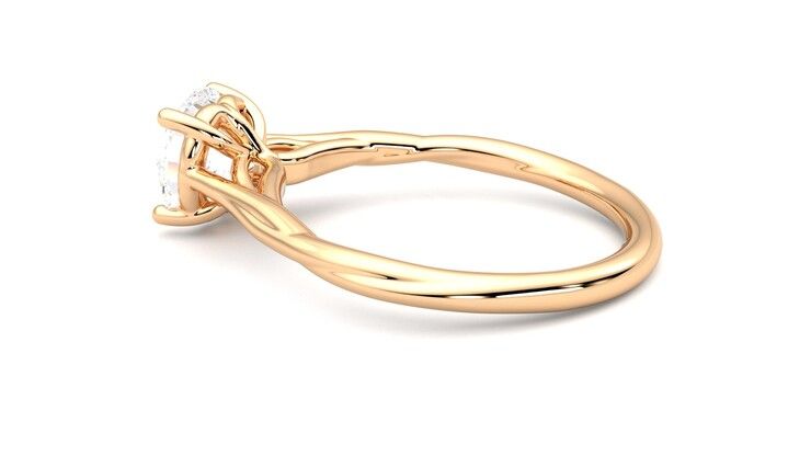 Taylor & Hart Mariposa Round Engagement Ring 360 degree image 19