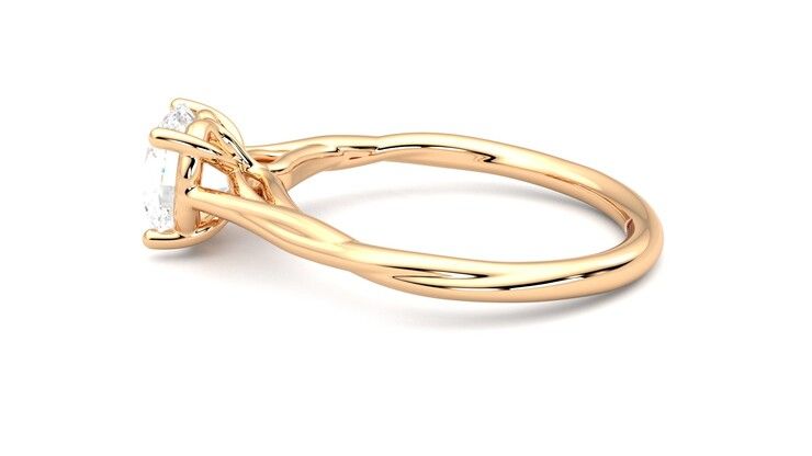 Taylor & Hart Mariposa Round Engagement Ring 360 degree image 20