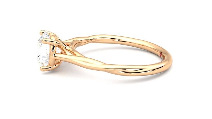 Taylor & Hart Mariposa Round Engagement Ring 360 degree image 21