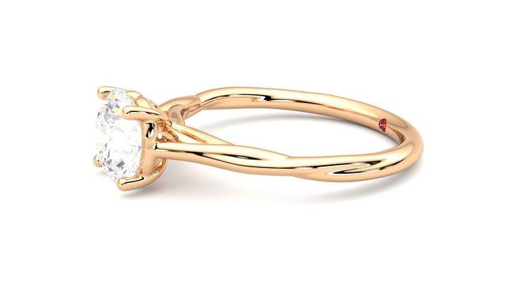 Taylor & Hart Mariposa Round Engagement Ring 360 degree image 22