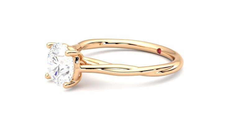 Taylor & Hart Mariposa Round Engagement Ring 360 degree image 23