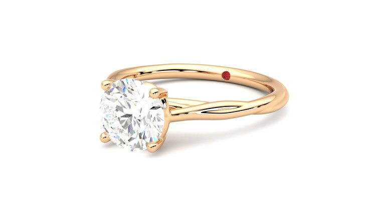 Taylor & Hart Mariposa Round Engagement Ring 360 degree image 25