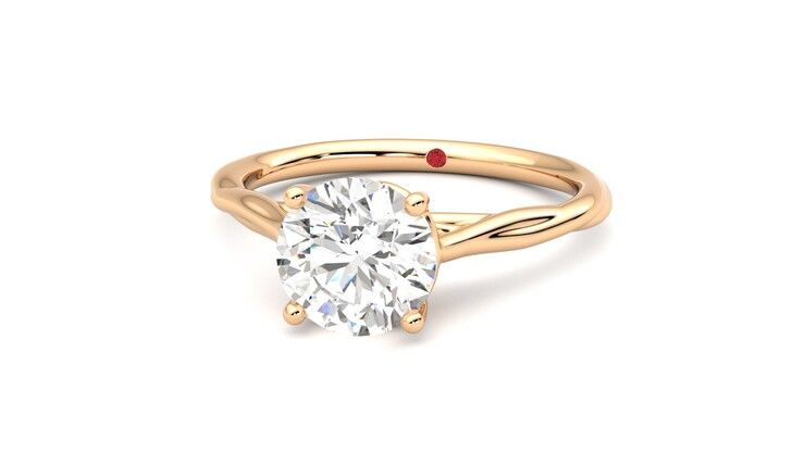 Taylor & Hart Mariposa Round Engagement Ring 360 degree image 27