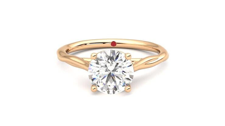 Taylor & Hart Mariposa Round Engagement Ring 360 degree image 29