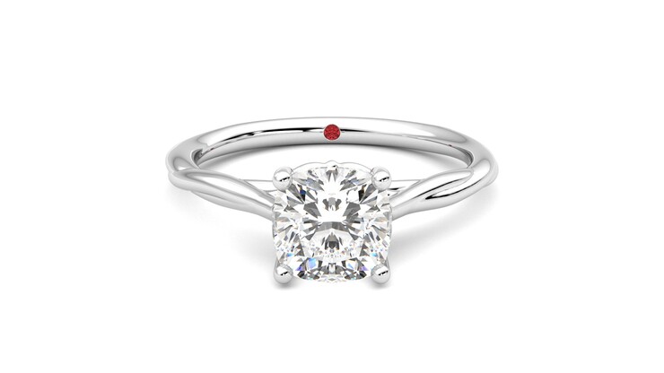 Taylor & Hart Mariposa Cushion Engagement Ring 360 degree image 0