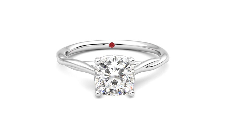Taylor & Hart Mariposa Cushion Engagement Ring 360 degree image 1